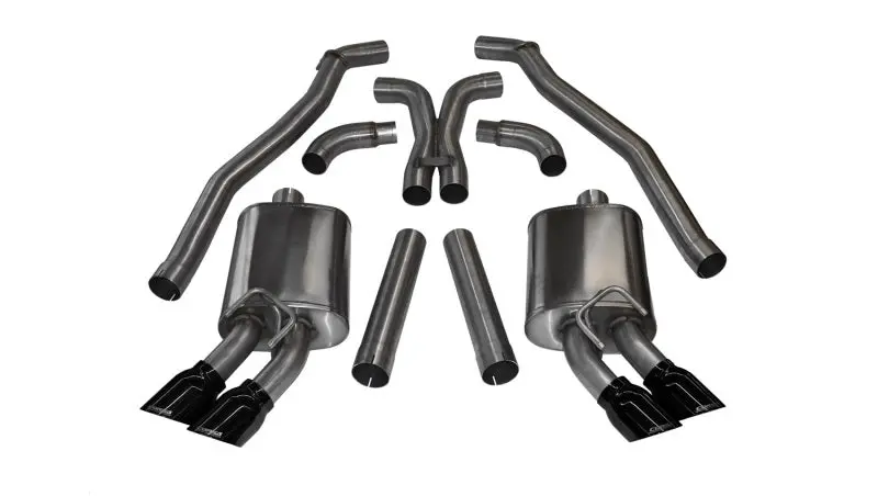 Corsa Sport Cat-Back + Xo Exhaust System – Black Finish For 2012–2013 Chevrolet Camaro Zl1 Coupe (6.2L V8) 1