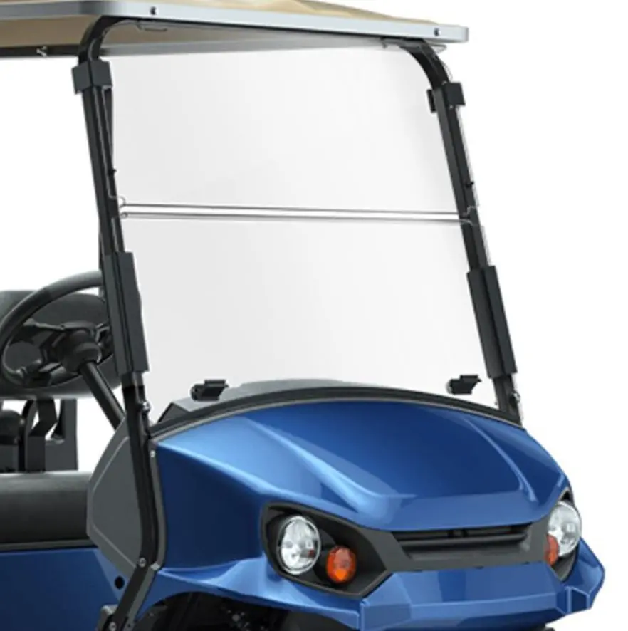 Ezgo Clear, Fold-Down Windshield- Fits Express S2/S4/S6/L6 Golf Carts (2021.5+) 1