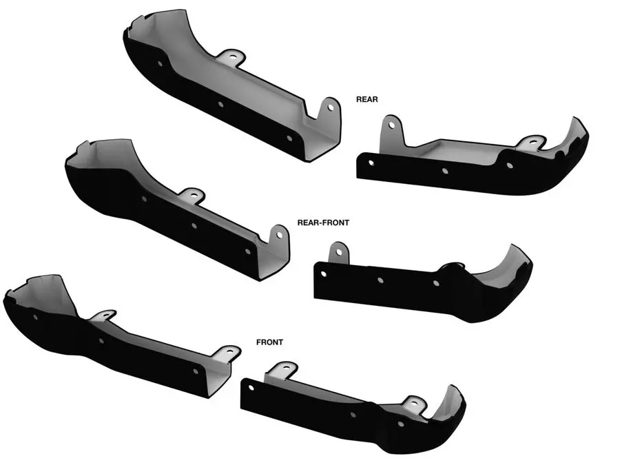 2020-2024 Gmc 2500Hd/ 3500Hd 6 Piece Mud Flap Delete Kit 1