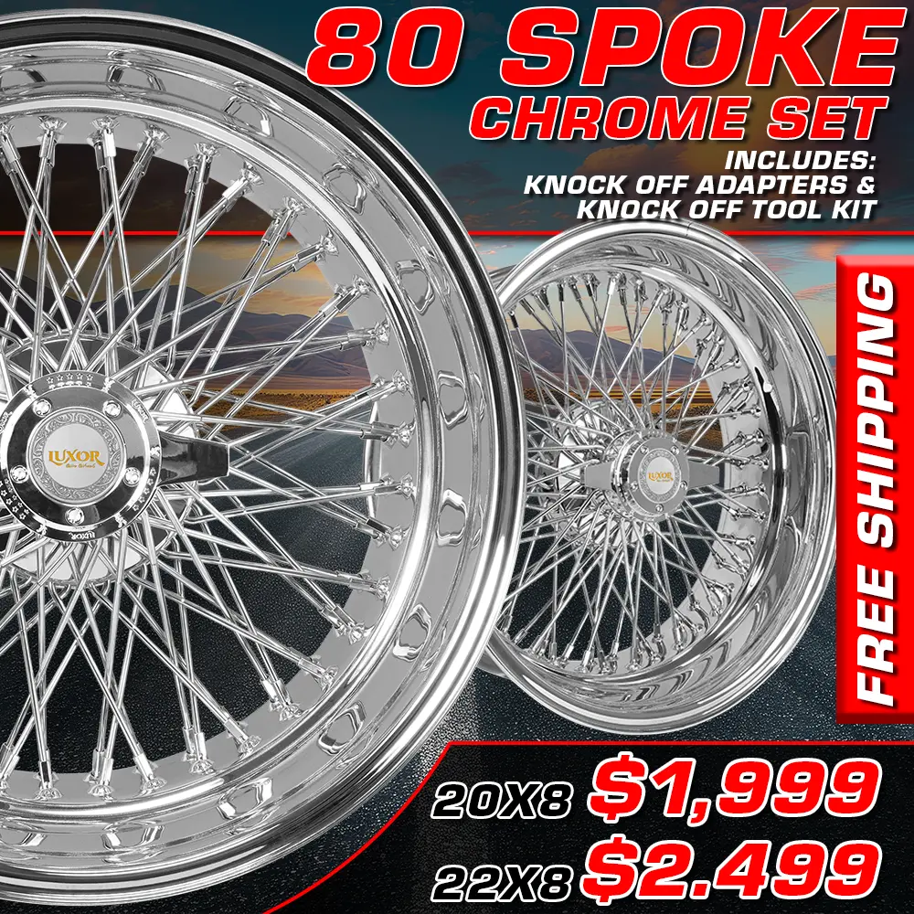 [Sale] 4Pc 80 Quad Chrome Wheel Sets 20" 22" 1