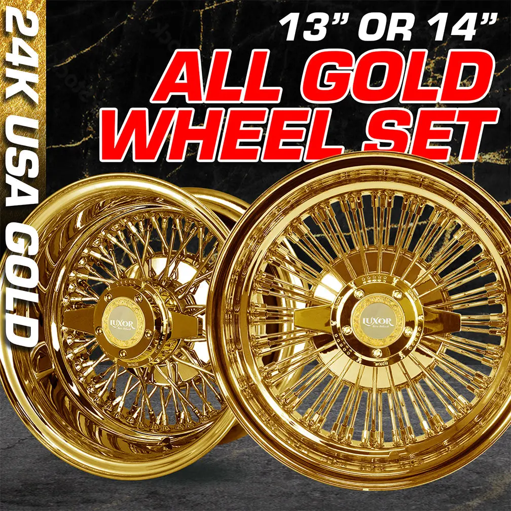 [Sale] All 24K Gold Wheel Set 13" Or 14" 1