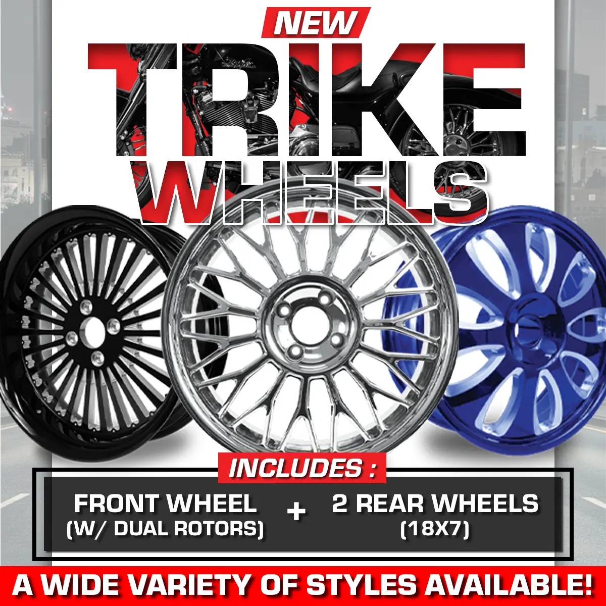 [Sale] Billet Trike Wheels + 2 Free Rotors 1