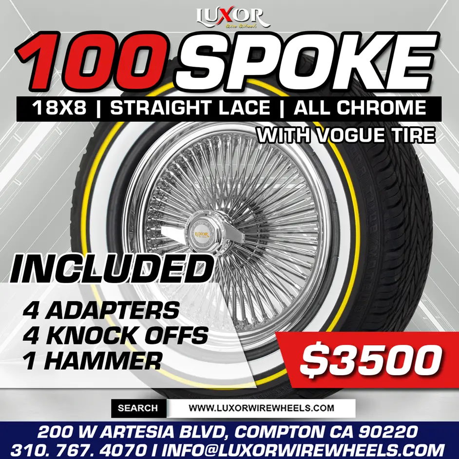 [Sale] 4Pc 18X8 100 Straight Lace Standard Chrome Wheel Set With Free Tires 1