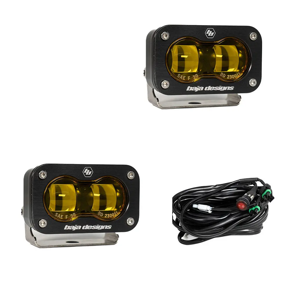 S2 Sae Pair Led Spot, Baja Amber Baja Designs 1