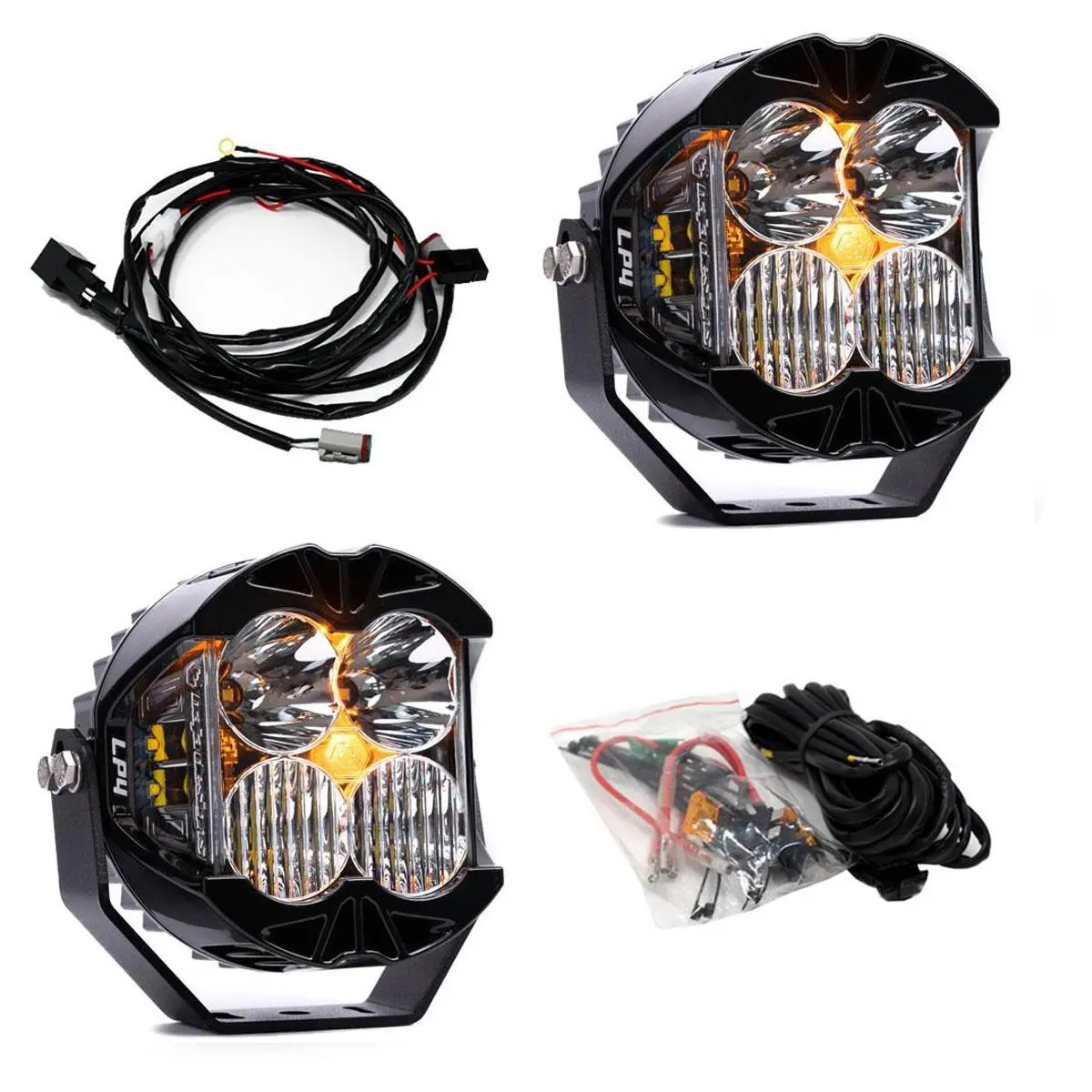 Lp4 Pro Led Driving/Combo Clear Lens Pair Baja Designs 1