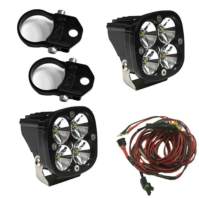 Led Light Pods Kit W/Vertical Mounts 2.00 Inch Harness Squadron Pro Baja Designs 1