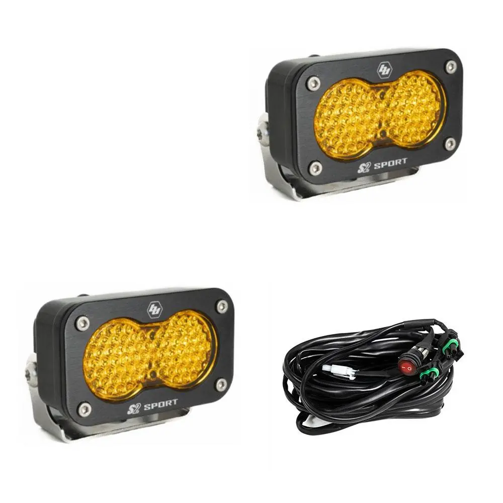 Led Work Light Baja Amber Lens Work/Scene Pattern Pair S2 Sport Baja Designs 1