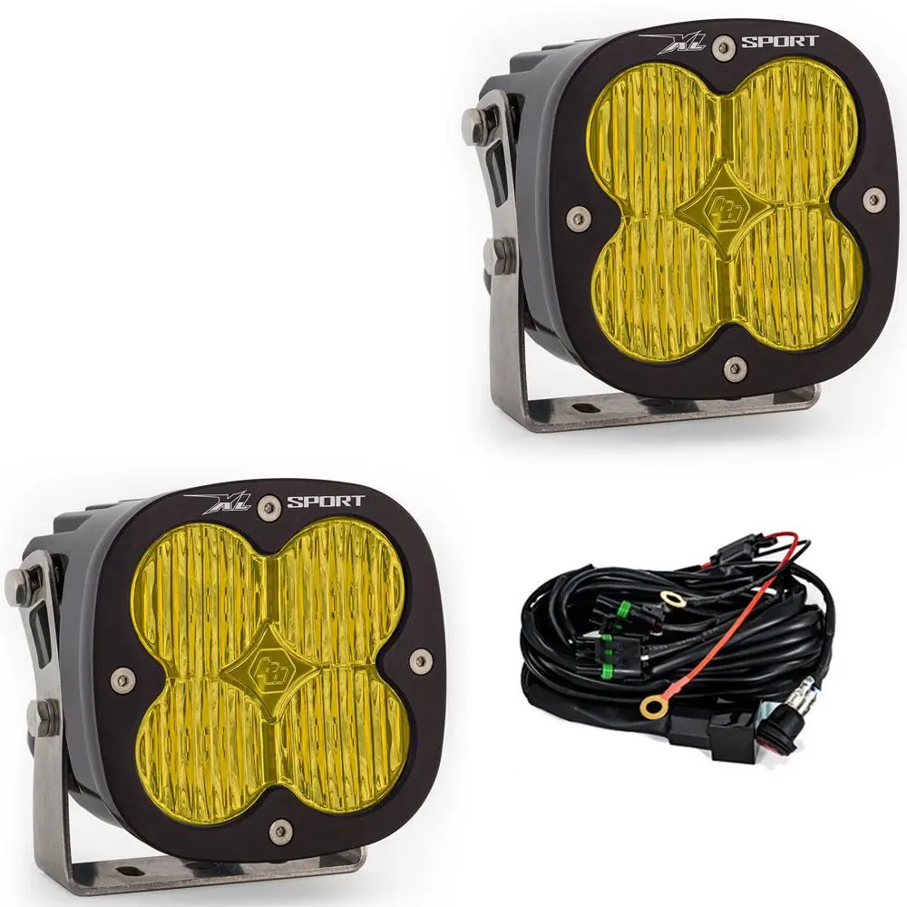 Led Light Pods Baja Amber Lens Wide Cornering Pattern Pair Xl Sport Series Baja Designs 1