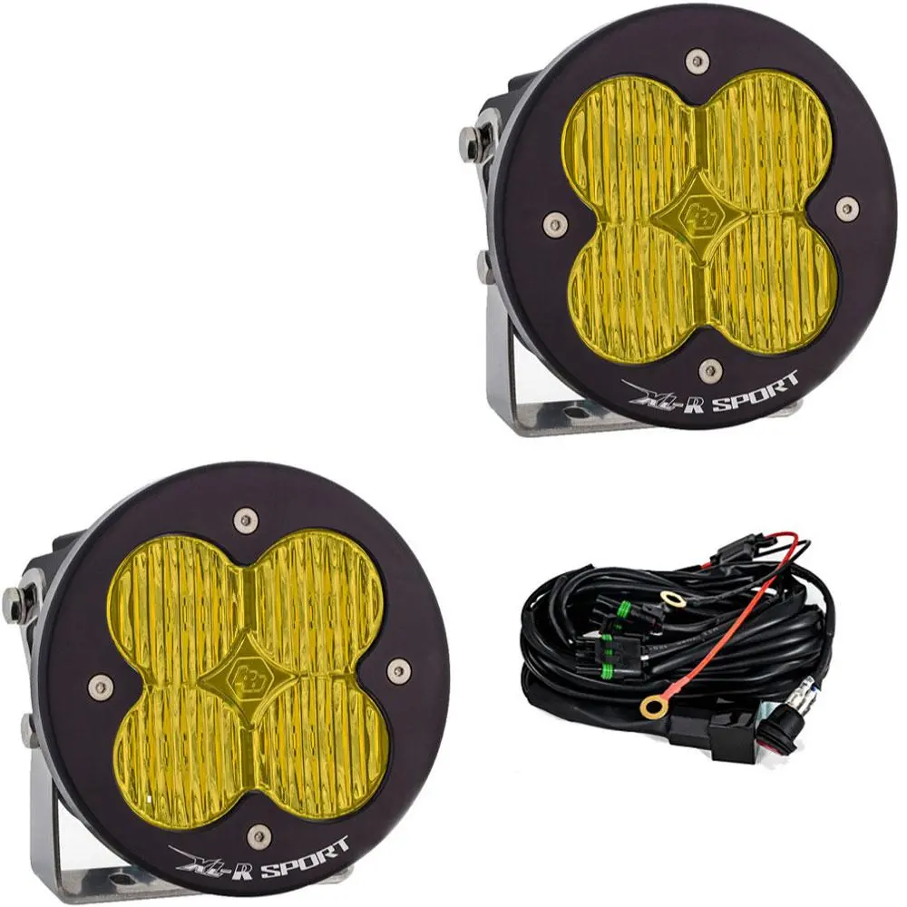 Led Light Pods Baja Amber Lens Wide Cornering Pattern Pair Xl R Sport Series Baja Designs 1