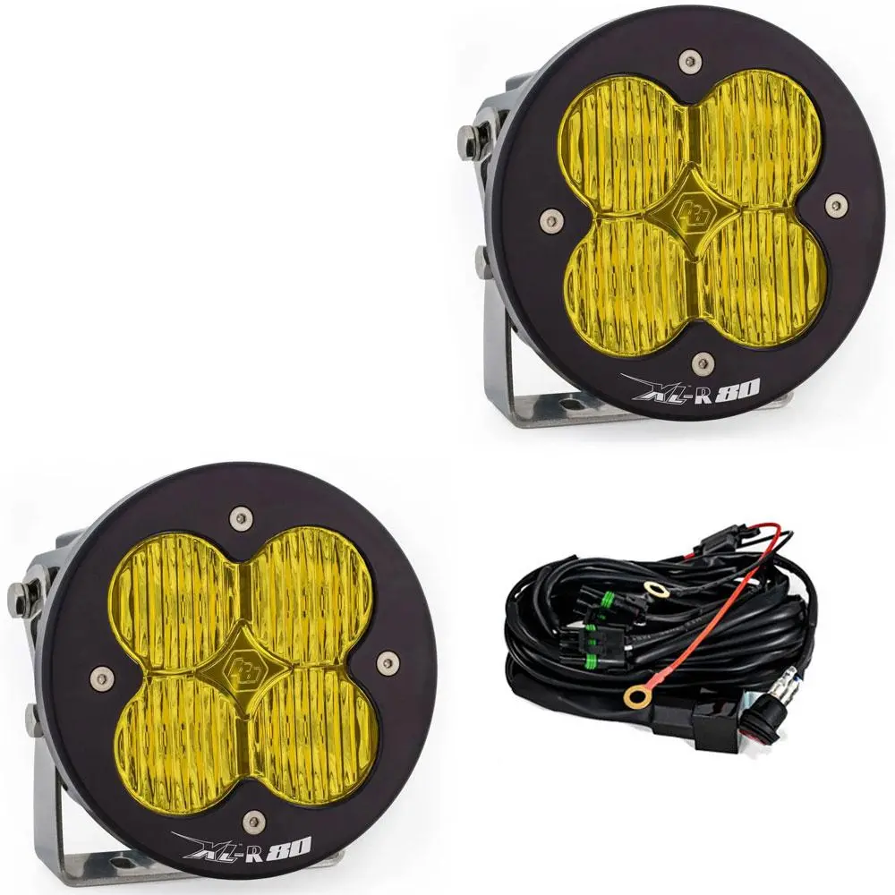 Led Light Pods Baja Amber Lens Wide Cornering Pattern Pair Xl R 80 Series Baja Designs 1