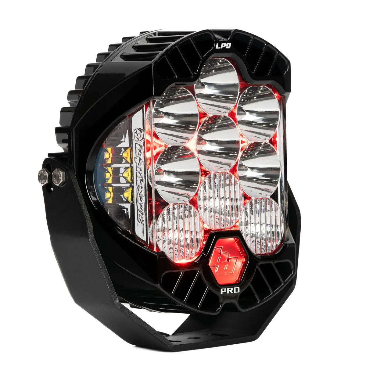 Lp9 Pro Led Auxiliary Light Pod Light Pattern Driving/Combo Red Backlight Clear Lens Baja Designs 1