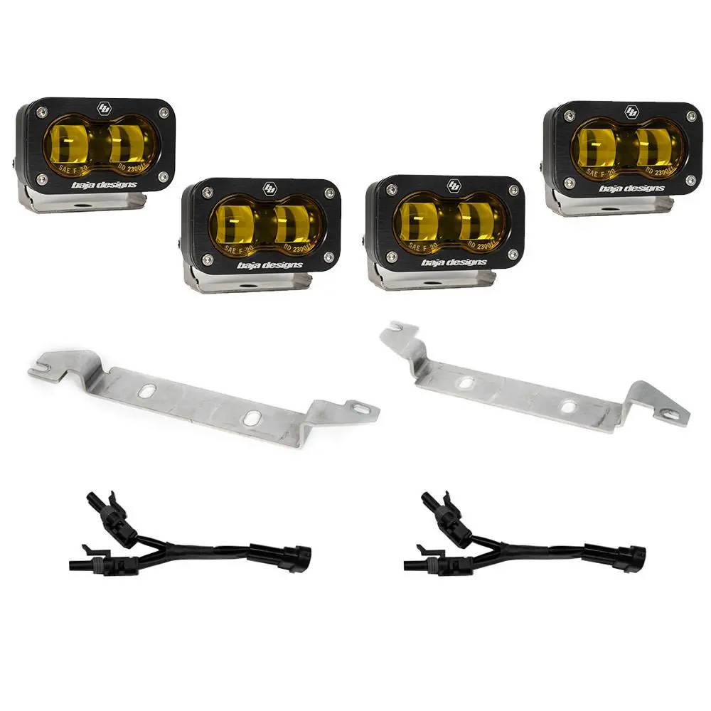 2024-Present Toyota Tacoma S2 Sae Baja Amber Oem Fog Replacement Kit Baja Designs 1
