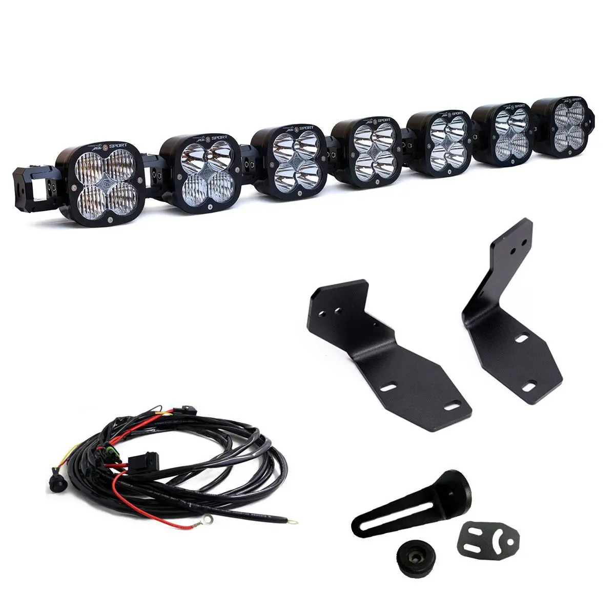 7Xl Linkable Bumper Light Kit 2023-On Ford F-250/350 Super Duty Multi-Pattern Clear Wiring Type Toggle 1