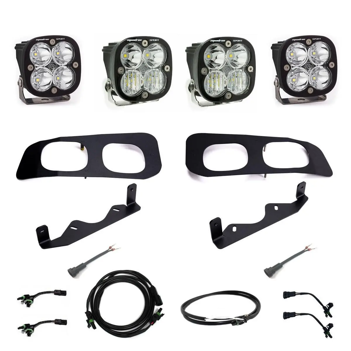 Ford Super Duty 2023-On  Dual Sportsman Fog Pocket Upfitter Kit Baja Designs 1