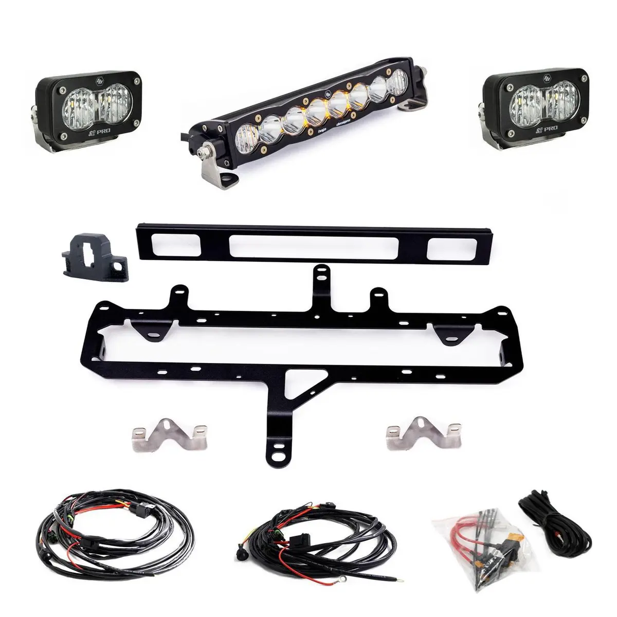 Toyota S8 10 Inch Light Bar S2 Pro Grille Conversion Light Kit 2024-On Toyota Tacoma Clear Baja Designs 1