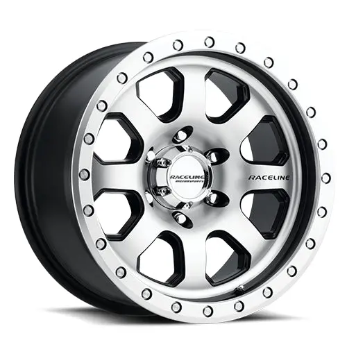 Aluminum Wheels 17X9 Avenger 929M Machined Silver -12 Offset 8 On 165.1 Bolt Pattern 130.81 Bore Raceline 1