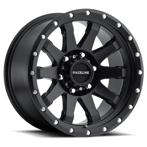 Aluminum Wheels 17X9 Clutch 934B Black Multi Spoke -12 Offset 5 On 127 Bolt Pattern 81 Bore Raceline 1