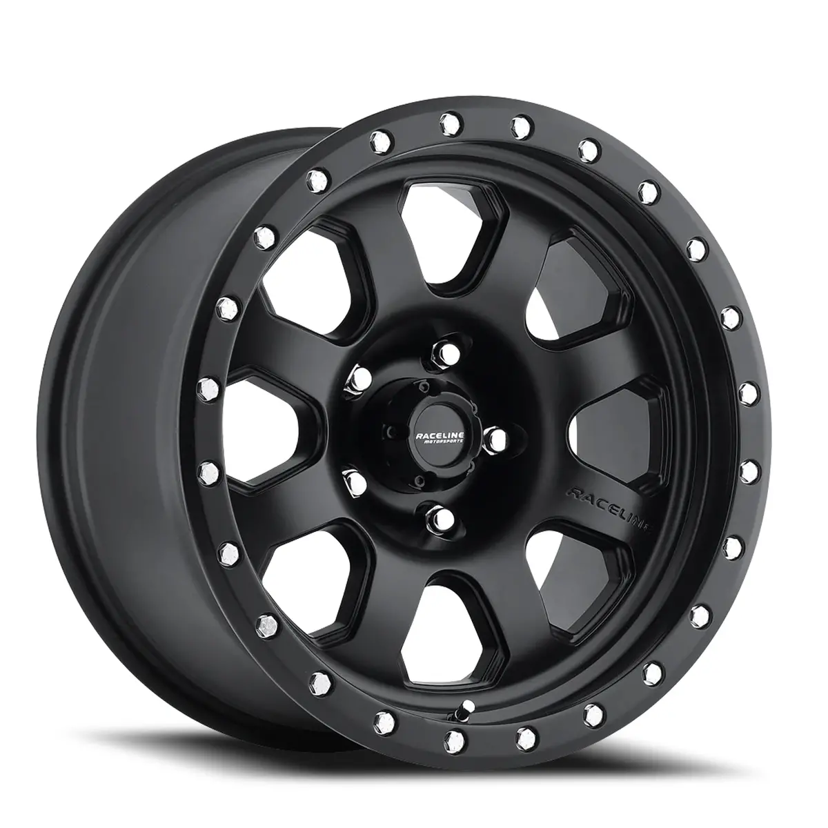 Aluminum Wheels 17X9 Avenger 929B Satin Black -12 Offset 6 On 139.7 Bolt Pattern 107.95 Bore Raceline 1