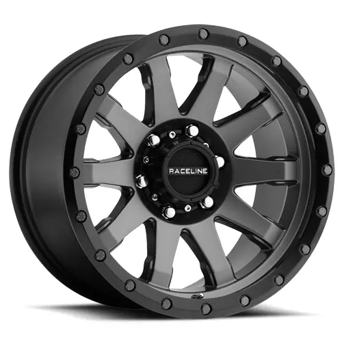 Aluminum Wheels 17X8.5 Clutch 934G Gunmetal Gray Multi Spoke 0 Offset 6 On 139.7 Bolt Pattern 106.1 Bore Raceline 1