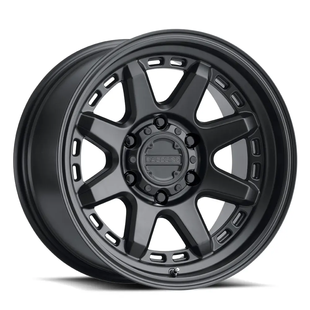 Aluminum Wheels 16X8 Scout 947B Satin Black 0 Offset 6 On 139.7 Bolt Pattern 106.1 Bore Raceline 1