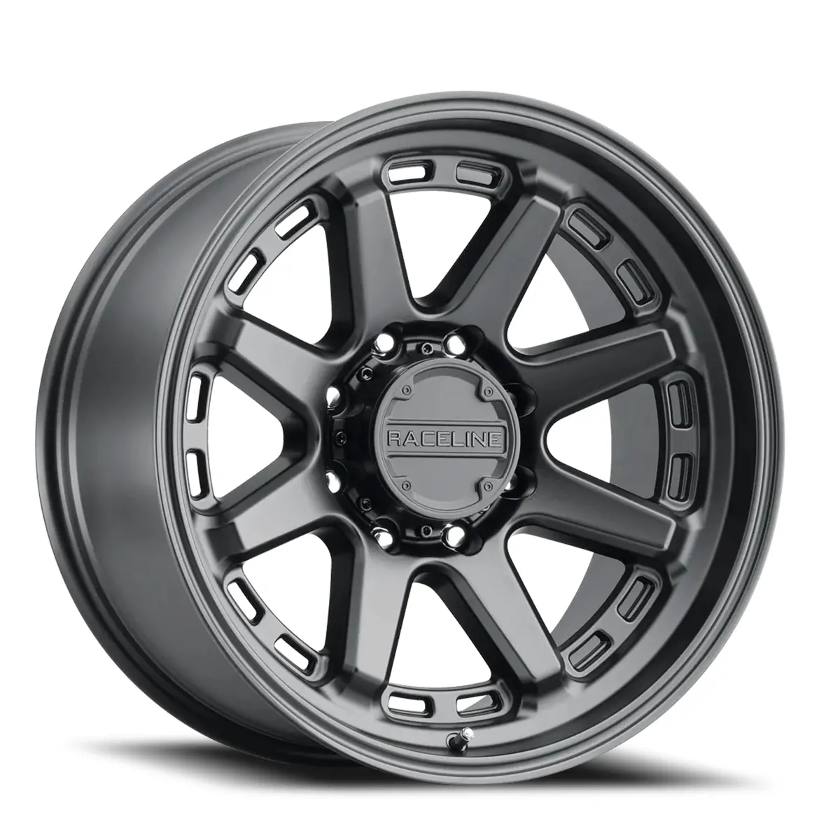 Aluminum Wheels 18X9 Scout 947B Satin Black -12 Offset 8 On 180 Bolt Pattern 124.2 Bore Raceline 1