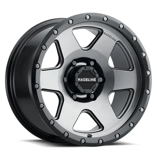 Aluminum Wheels 18X9 Boost 946G Satin Gunmetal Gray 6 Spoke -12 Offset 8 On 170 Bolt Pattern 130.81 Bore Raceline 1
