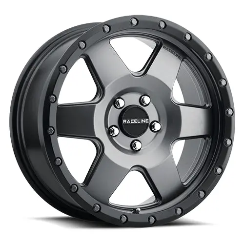 Aluminum Wheels 17X9 Boost 946G Satin Gunmetal Gray 6 Spoke 0 Offset 5 On 139.7 Bolt Pattern 107.95 Bore Raceline 1