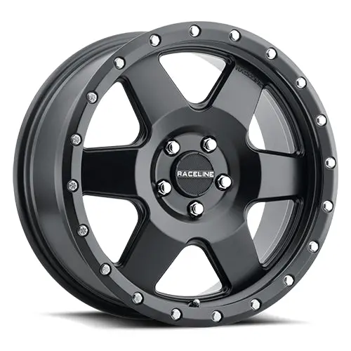 Aluminum Wheels 17X9 Boost 946B Satin Black 6 Spoke -12 Offset 5 On 127 Bolt Pattern 83.82 Bore Raceline 1