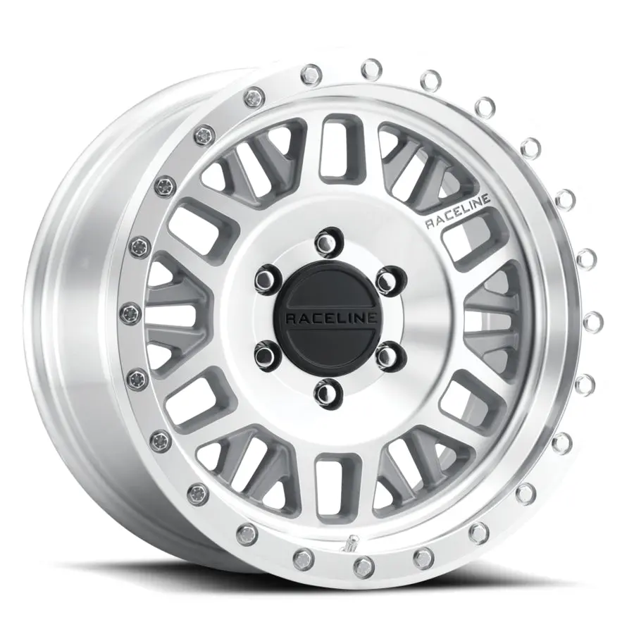 Aluminum Wheels 16X8 Ryno 951Mc Machined Silver 0 Offset 5 On 139.7 Bolt Pattern 106.5 Bore Raceline 1