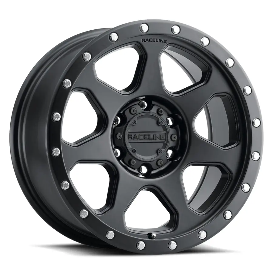 Aluminum Wheels 17X8.5 7X 949B Satin Black 0 Offset 6 On 120 Bolt Pattern 67.1 Bore Raceline 1