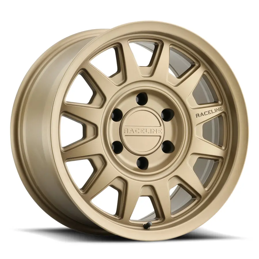 Aluminum Wheels 17X9 Aero Hd 952Bz Satin Bronze Gold -12 Offset 6 On 139.7 Bolt Pattern 106.1 Bore Raceline 1