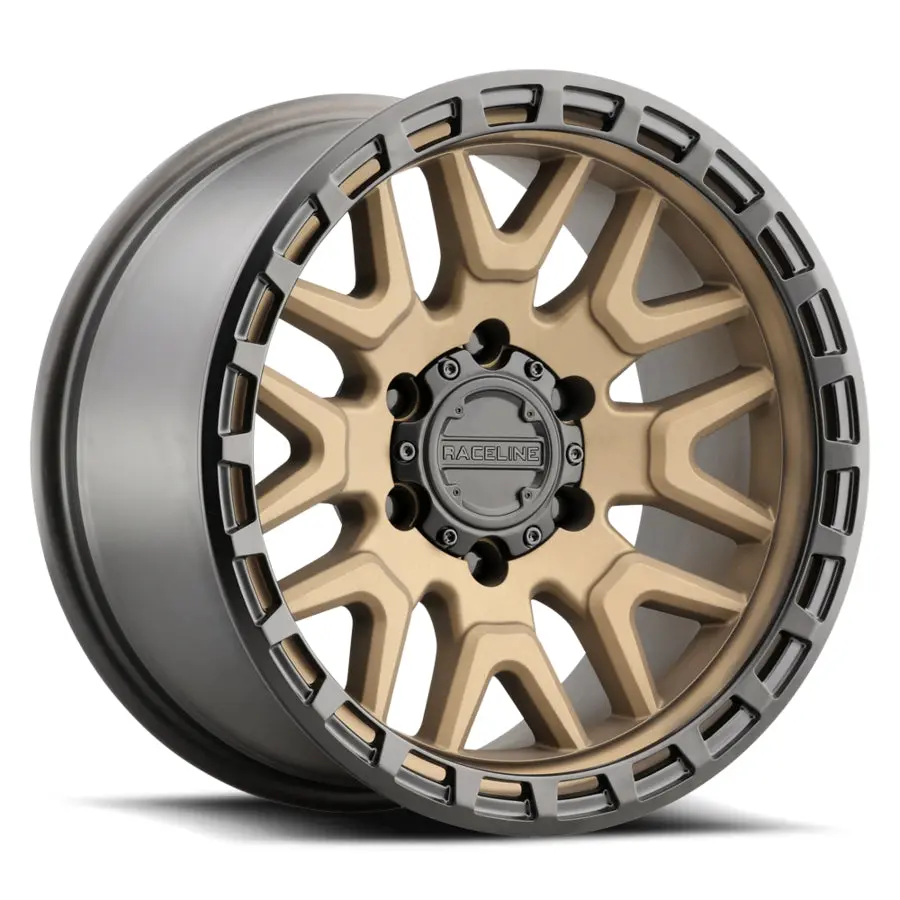 Aluminum Wheels 17X9 Krank 953Bz Satin Bronze -12 Offset 6 On 139.7 Bolt Pattern 106.1 Bore Raceline 1