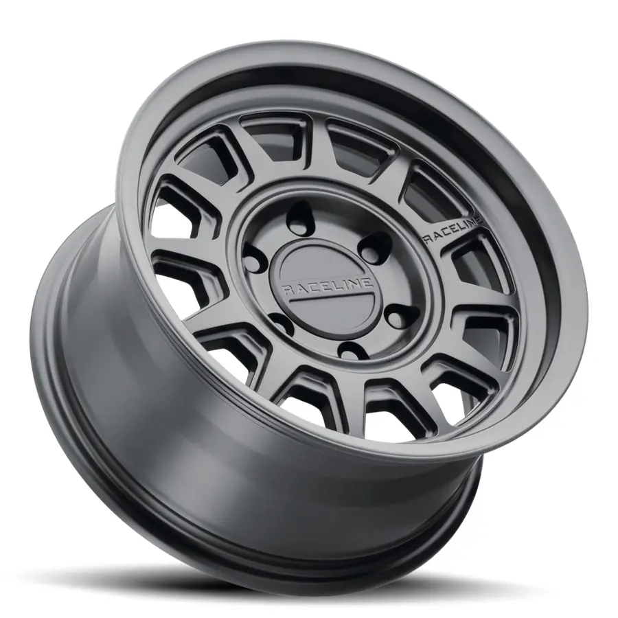 Aluminum Wheels 17X9 Aero Hd 952B Satin Black -12 Offset 6 On 139.7 Bolt Pattern 106.1 Bore Raceline 2