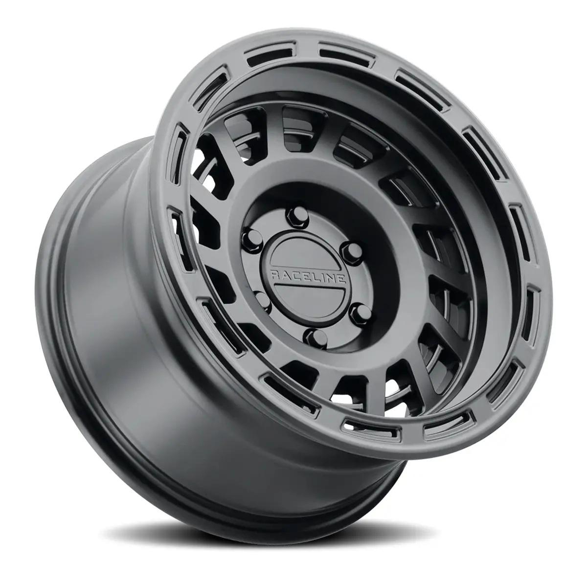 Aluminum Wheels 17X9 Halo 957B Satin Black -12 Offset 8 On 165.1 Bolt Pattern 130.81 Bore Raceline 2