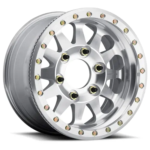 Method 17X9 Beadlock Mr101 Bolt Pattern 6 On 165.1 Offset -12 Lip Size 3.15 Raw Machined Aluminum Wheel 1