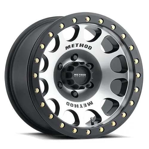 Method 17X9 Beadlock Mr105 Bolt Pattern 6 On 139.7 Offset -38 Lip Size 1.77 Matte Black Mbm Machined Face Aluminum Wheel 1