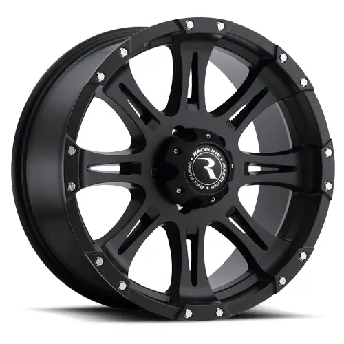 Aluminum Wheels 17X9 Raptor 981 Matte Black 0 Offset 5 On 127 Bolt Pattern 78.3 Bore Raceline 1