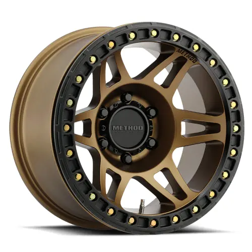 Method 17X9 Beadlock Mr106 Bolt Pattern 8 On 165.1 Offset -44 Lip Size 0 Method Bronze Brz Aluminum Wheel 1