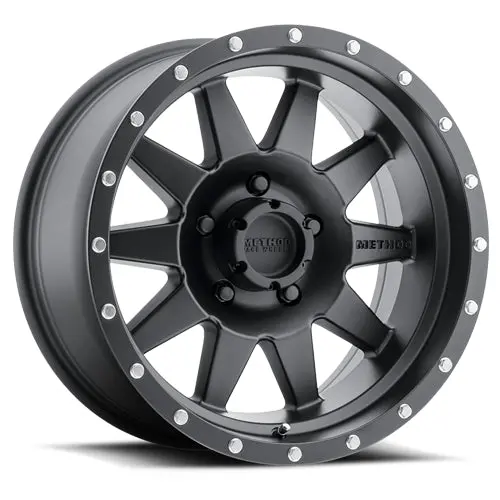 Method 20X10 The Standard Mr301 Bolt Pattern 5 On 139.7 Offset -18 Lip Size 3.7 Matte Black Mb Aluminum Wheel 1