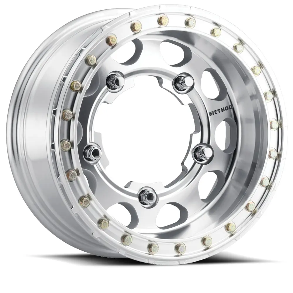 Method 17X6.5 Buggy Beadlock Mr103 Bolt Pattern 5 On 205 Offset -38 Lip Size 2.91 Raw Machined Aluminum Wheel 1