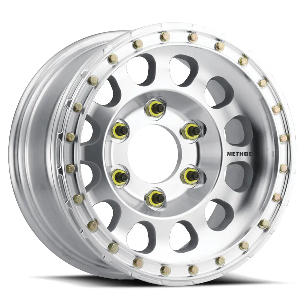 Method 17X9 Beadlock Mr103 Bolt Pattern 5 On 139.7 Offset -12 Lip Size 2.76 Raw Machined Aluminum Wheel 1