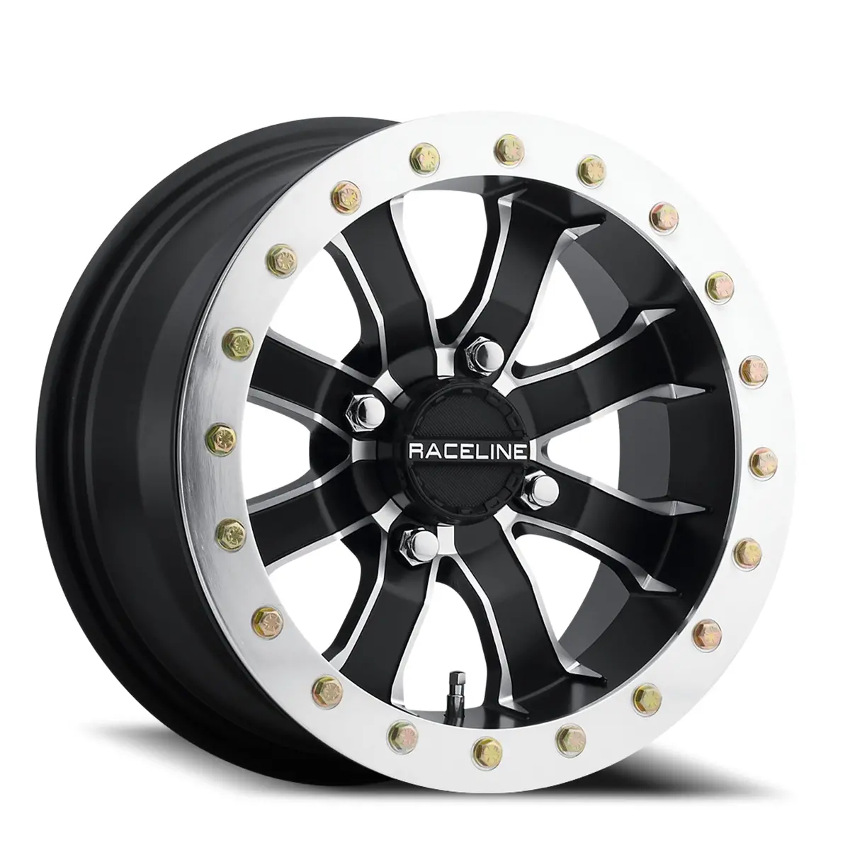 Aluminum Wheels 14X7 Mamba Beadlock Utv A71 Machined Lip Satin Black 10 Offset 4 On 137 Bolt Pattern Raceline 1