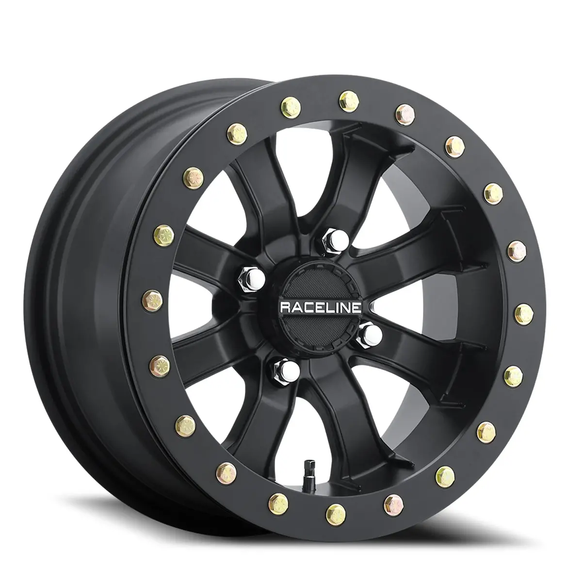 Aluminum Wheels 14X7 Black Mamba Beadlock Utv A71b Satin Black 10 Offset 4 On 137 Bolt Pattern Raceline 1