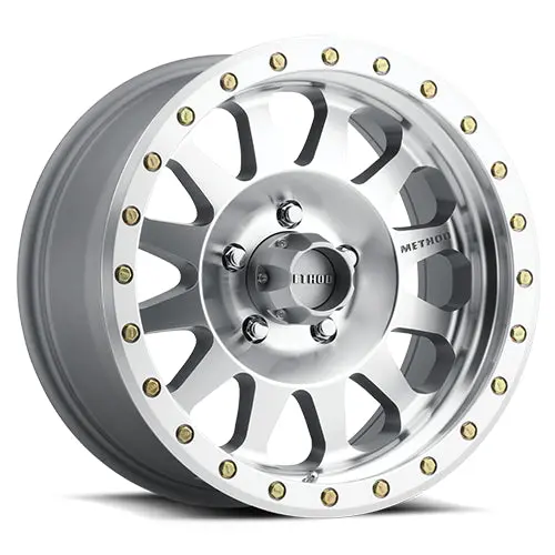 Method 20X10 Double Standard Mr304 Bolt Pattern 5 On 127 Offset -18 Lip Size 3.9 Machined Sl Clear Coat Aluminum Wheel 1