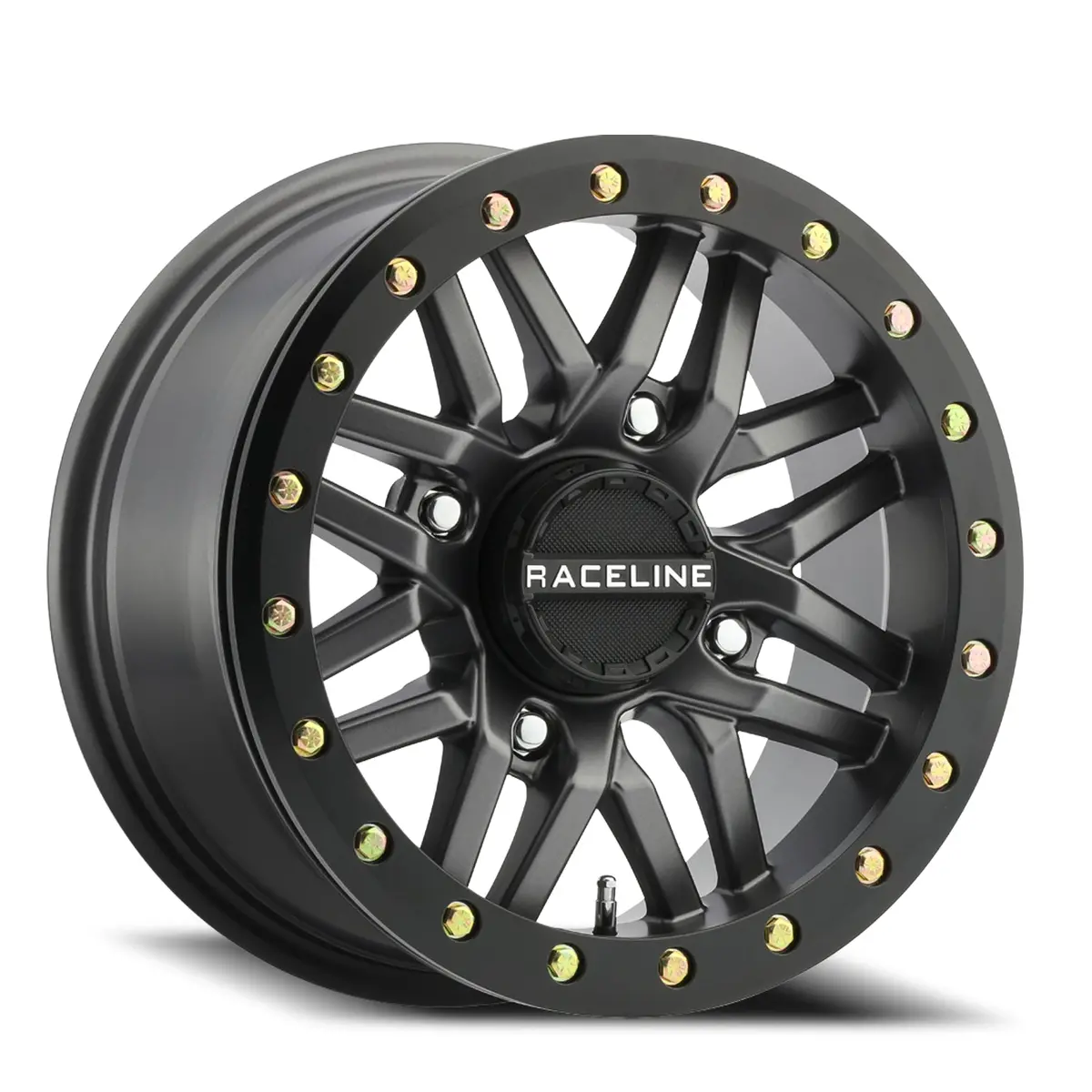 Aluminum Wheels 14X7 Ryno Beadlock Utv A91g Matte Dark Gunmetal Grey 10 Offset 4 On 156 Bolt Pattern 134.3 Bore Raceline 1