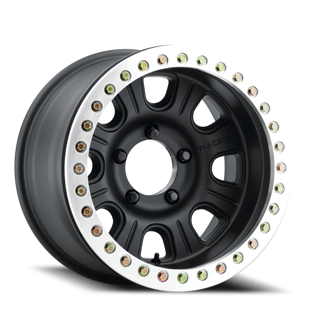 Aluminum Wheels 17X9.5 Monster Beadlock Rt231 Machined Face Black -32 Offset 8 On 165.1 Bolt Pattern 130.81 Bore Raceline 1