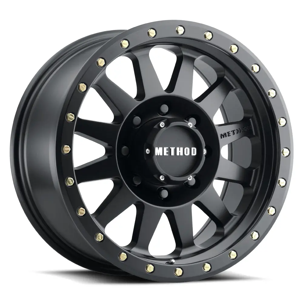 Method 17X8.5 Double Standard Mr304 Bolt Pattern 8 On 170 Offset 0 Lip Size 3.07 Matte Black Mb Aluminum Wheel 1