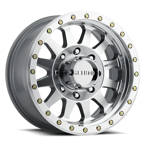 Method 20X10 Double Standard Mr304 Bolt Pattern 8 On 165.1 Offset -18 Lip Size 3.9 Machined Sl Clear Coat Aluminum Wheel 1