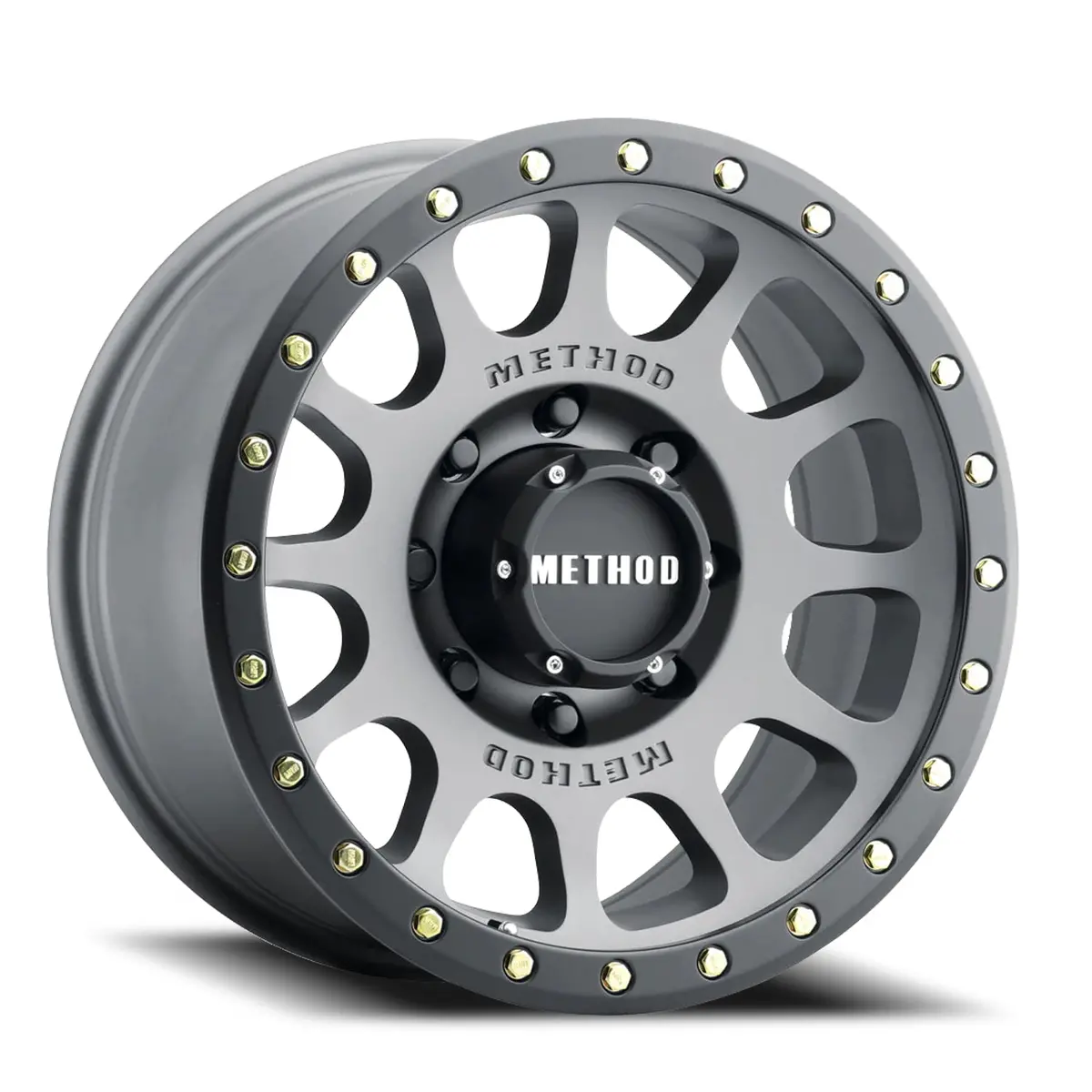 Method 18X9 Nv Mr305 Bolt Pattern 8 On 170 Offset 18 Lip Size 1.38 Titanium Tt Matte Black Lip Aluminum Wheel 1