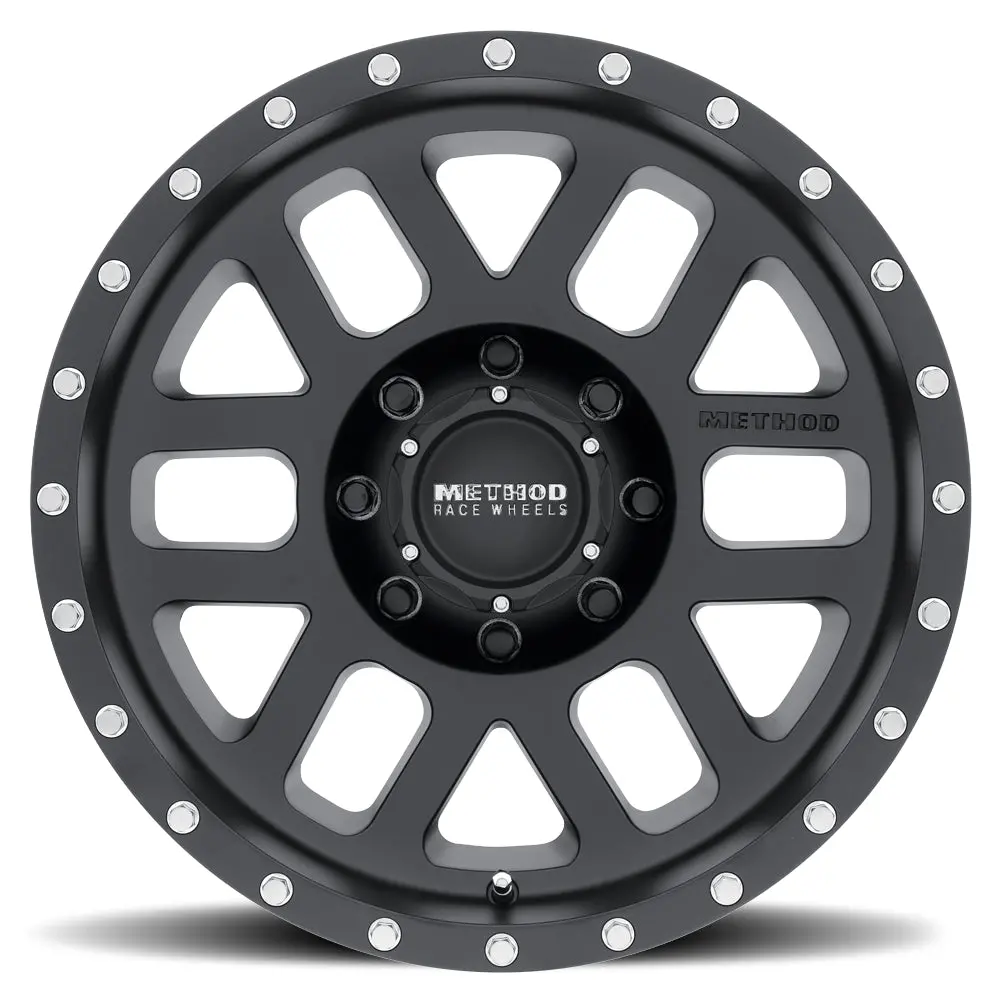 Method 18X9 Mesh Mr306 Bolt Pattern 8 On 165.1 Offset -12 Lip Size 1.85 Matte Black Mb Aluminum Wheel 2